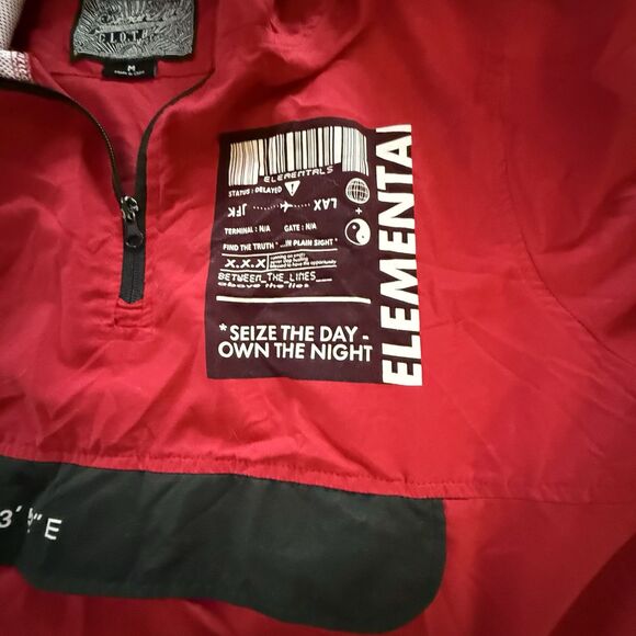 Brooklyn Clothing Jacket Mens M Red Lightweight Hoodie Streetwear Tokyo - Picture 7 of 12